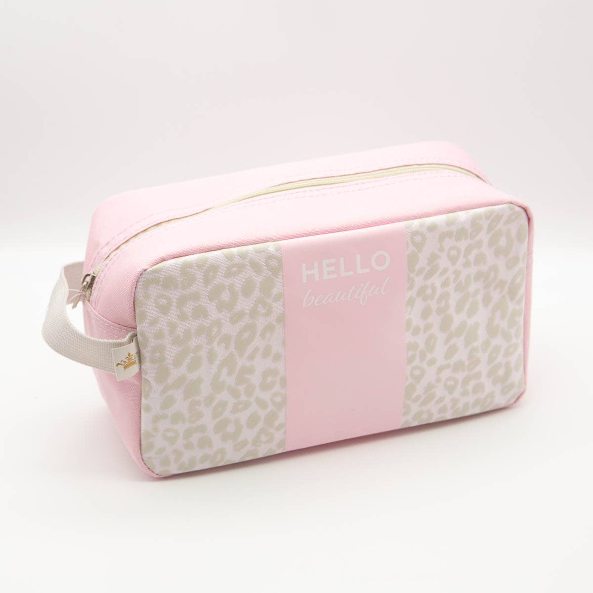Hello Beautiful Cosmetic Bag Overcast/Barely Pink 10x6x4