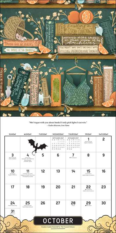 Fourth Wing Officially Licensed Fan Art 2027 Wall Calendar by Entangled