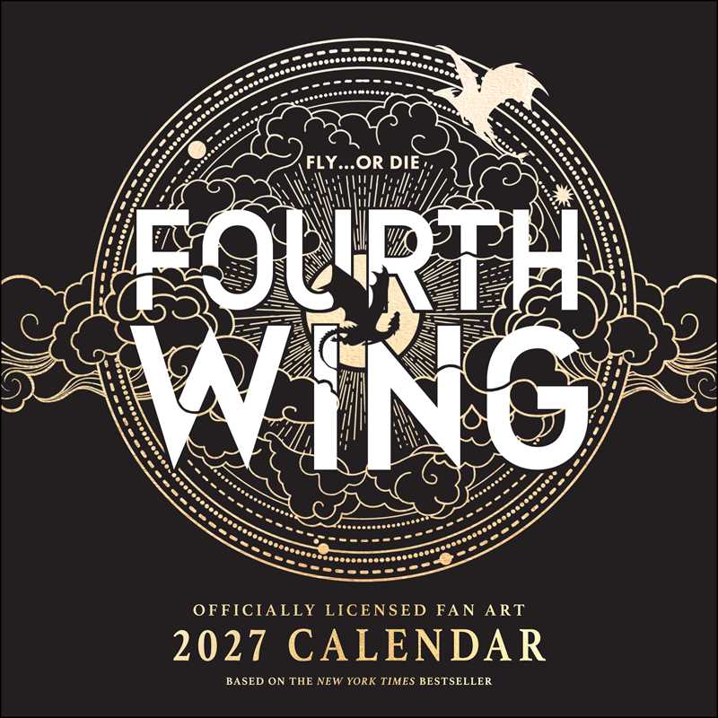 Fourth Wing Officially Licensed Fan Art 2027 Wall Calendar by Entangled