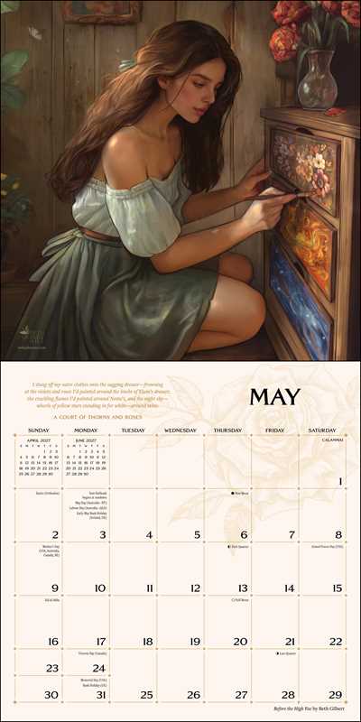 Court of Thorns and Roses Officially Licensed Fan Art 2027 Wall Calendar by Sarah J.  Maas