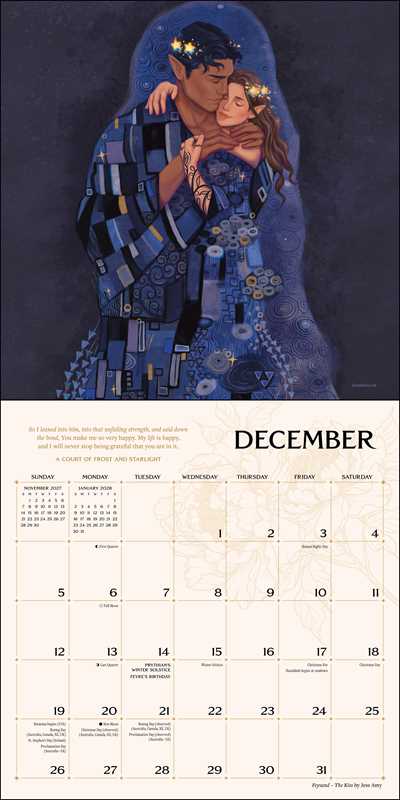 Court of Thorns and Roses Officially Licensed Fan Art 2027 Wall Calendar by Sarah J.  Maas