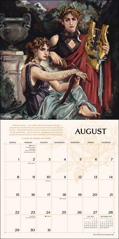 Court of Thorns and Roses Officially Licensed Fan Art 2027 Wall Calendar by Sarah J.  Maas