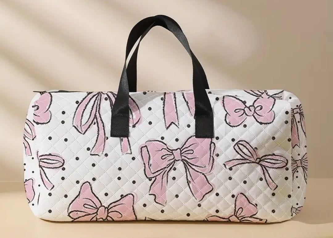 Pink Bow Small Duffle