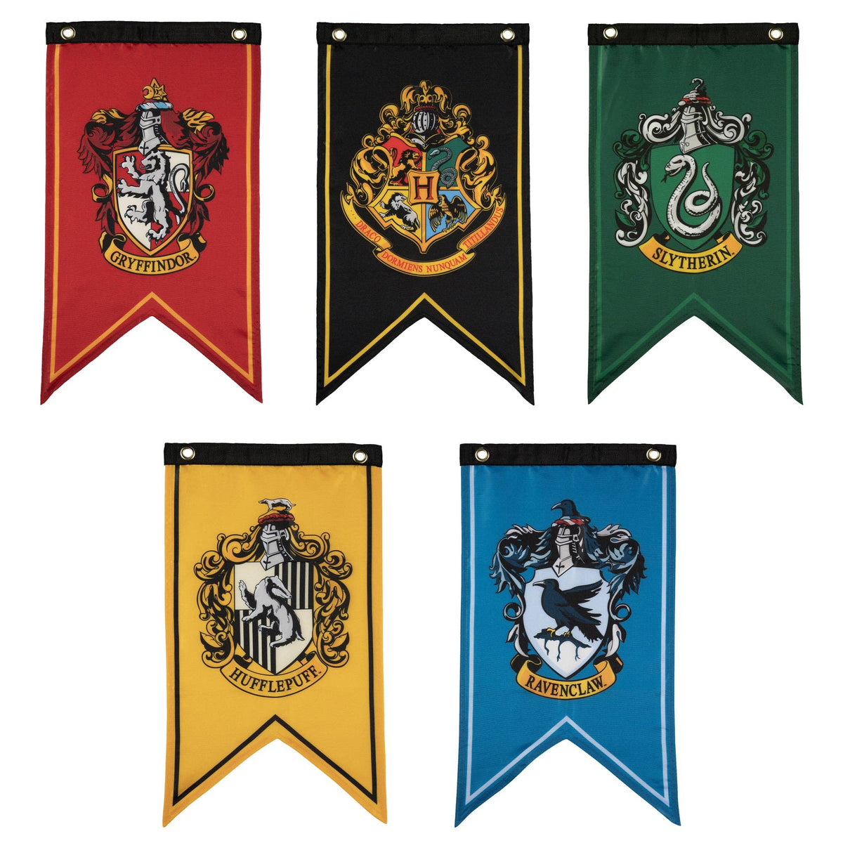 Harry Potter Hogwarts House Banner Flag Set (12'' x 20'')